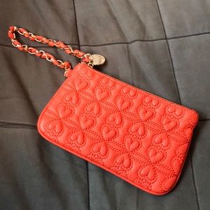 Deux Lux Orange “love drops” wristlet